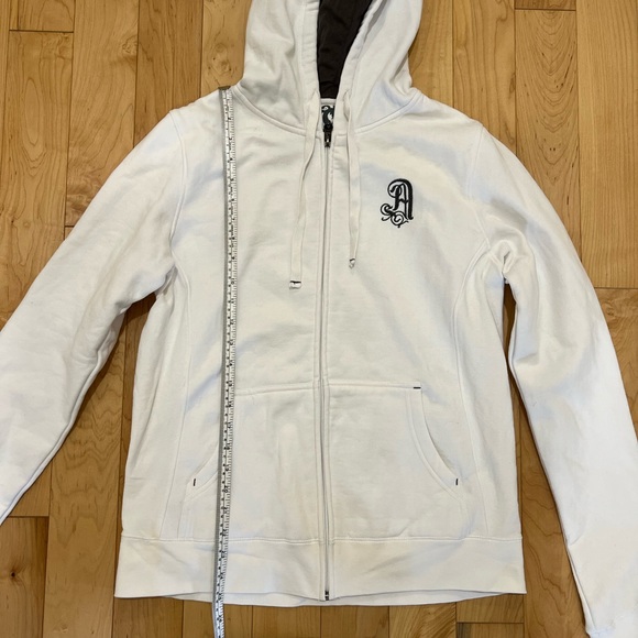 White Hooded Zip-Up Jacket - Picture 2 of 4